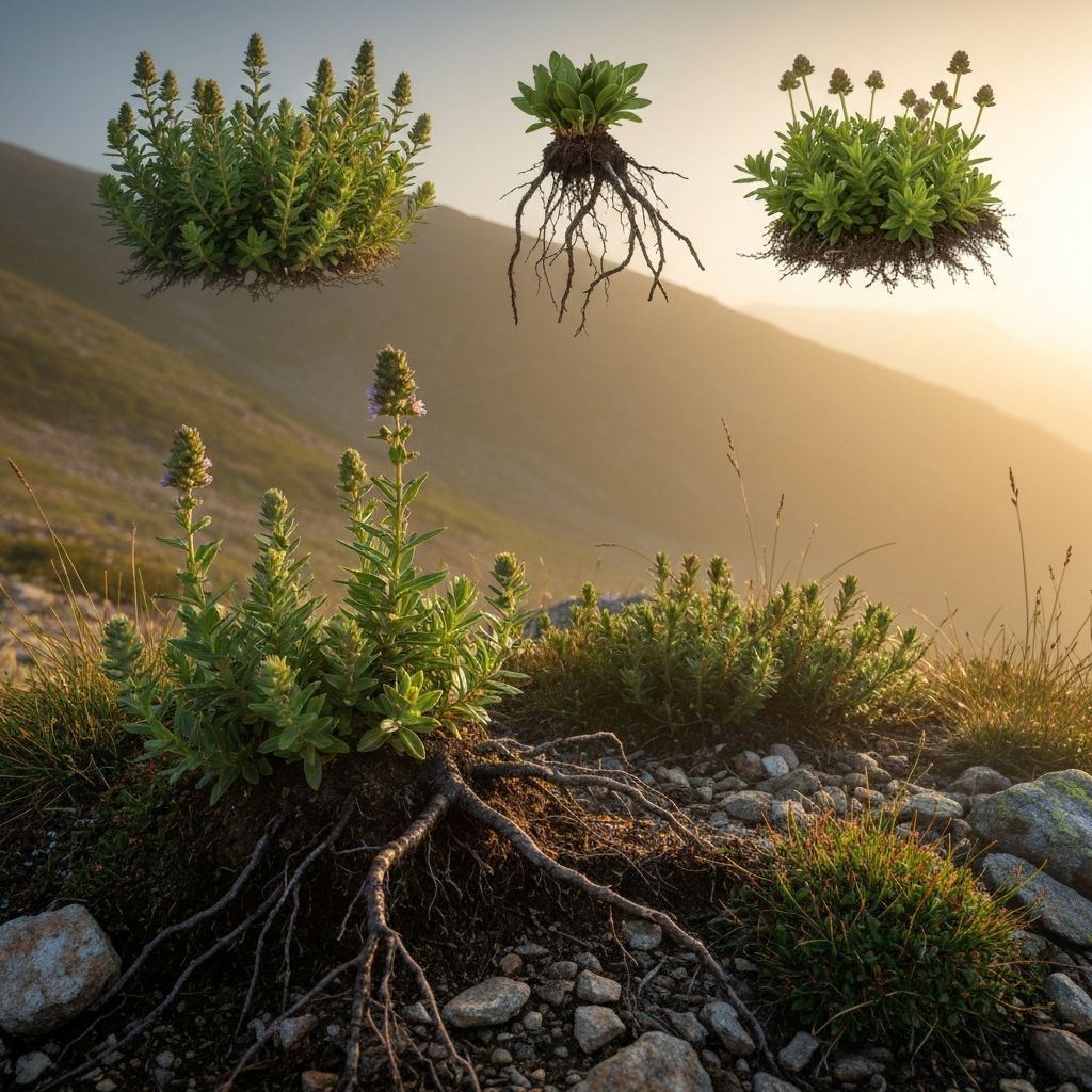 Strong Alpine Root Mix botanical specimen
